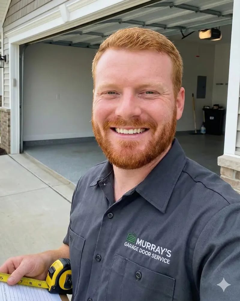 Murray's technician replacing a garage door torsion spring on a Massachusetts home